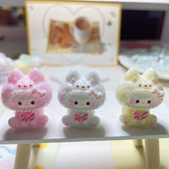 樹脂アクセサリー猫ヘッドギア立体かわいい kt 漫画 DIY 携帯電話ケースヘアアクセサリーヘアピン子供のおもちゃの装飾品
