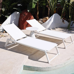 Outdoor lying bed and bed in the B&B Internet celebrity swimming pool lounge chair waterproof sun protection outdoor garden outdoor balcony sunbathing beach chair