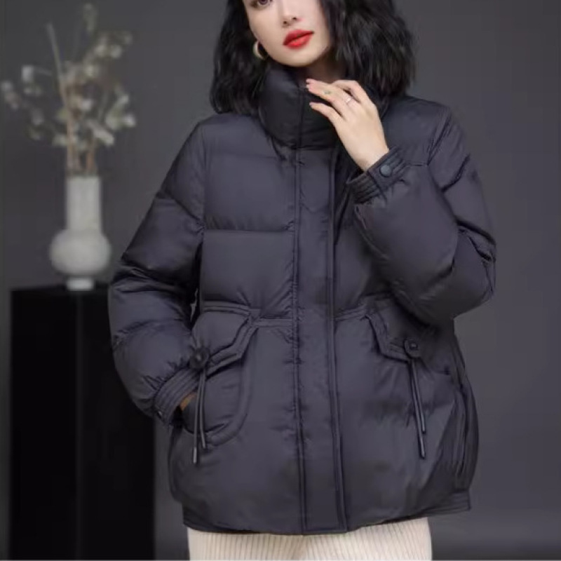 Down Jacket Women's Short Winter Coat Women's Fashionable Korean Style White Duck down Jacket