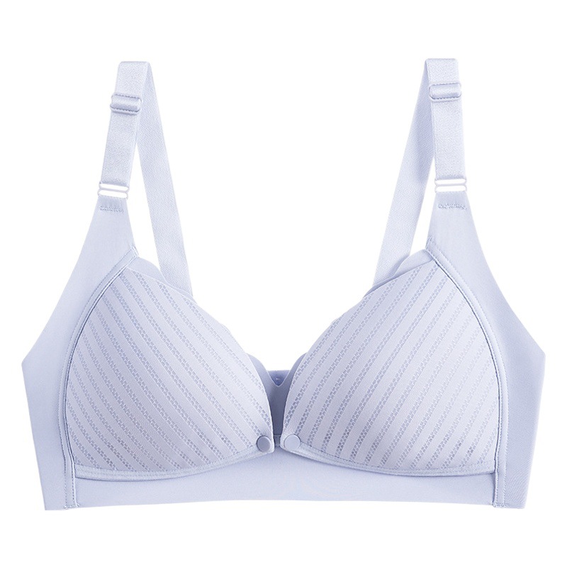 Sujetador de enfermería Tingfei empuja hacia arriba la ropa interior de las mujeres embarazadas de algodón de enfermería hebilla frontal hebilla abierta sujetador de posparto