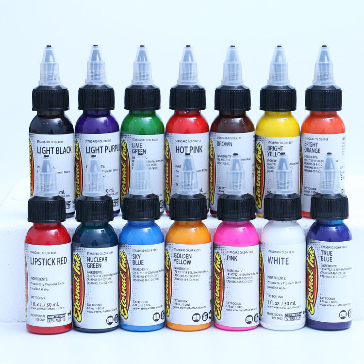 Tattoo Color Material Isno Novice Practice Secant Fog Color Material 14 Colorful Set Tattoo Pigment Ink