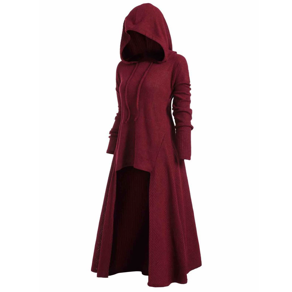 Long long-sleeve, retro hoody, trench coat, sweater, 2022, (Cross-border trading), halloween, plus size