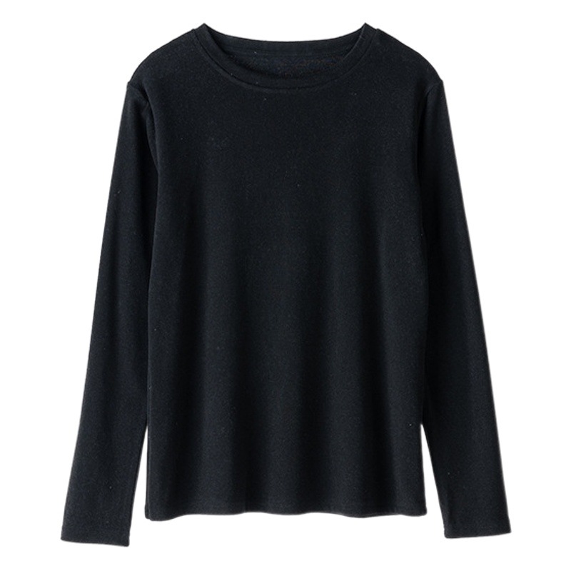 秋冬のベトダウンの底のシャツの女性の中に丸首の上着の長袖のtシャツを掛けて半襟のカジュアルなニットを修理します。