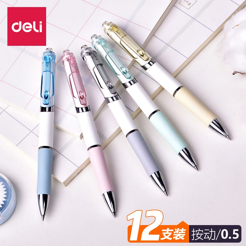 Deli S11 Pen Студенты используют ручку ins Японская гелевая ручка Симпатичные Творческие Девушки Черная ручка для экзамена