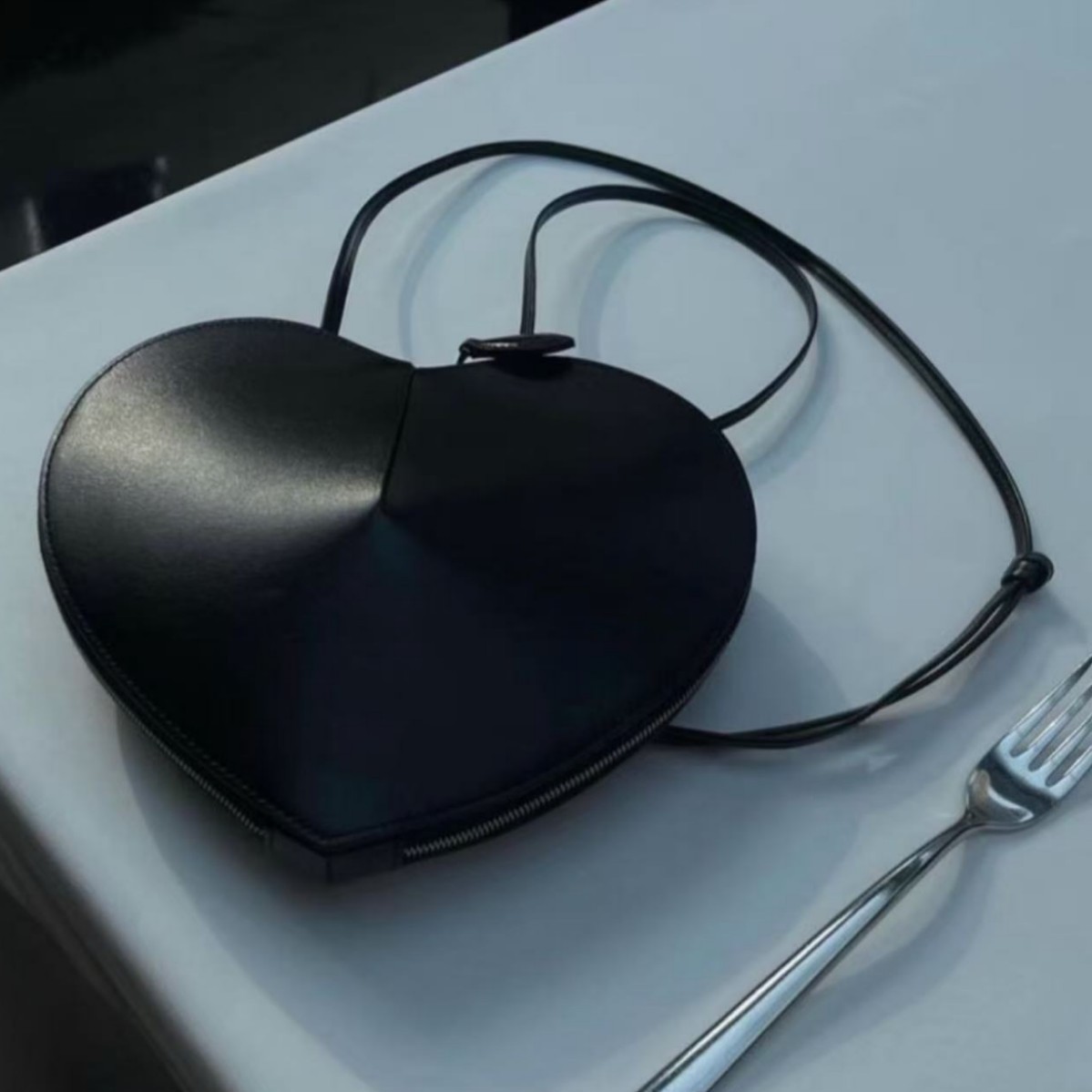 Cross-Border Spot Ala Heart Bag Lecoeur Genuine Leather Shoulder Crossbody Bag High-Quality Niche Stereo Heart-Shaped Bag