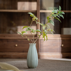 Ru kiln vase arrangement ceramic modern simple flower ware home furnishing tea set flower insert ceramic table top azure entrance hall