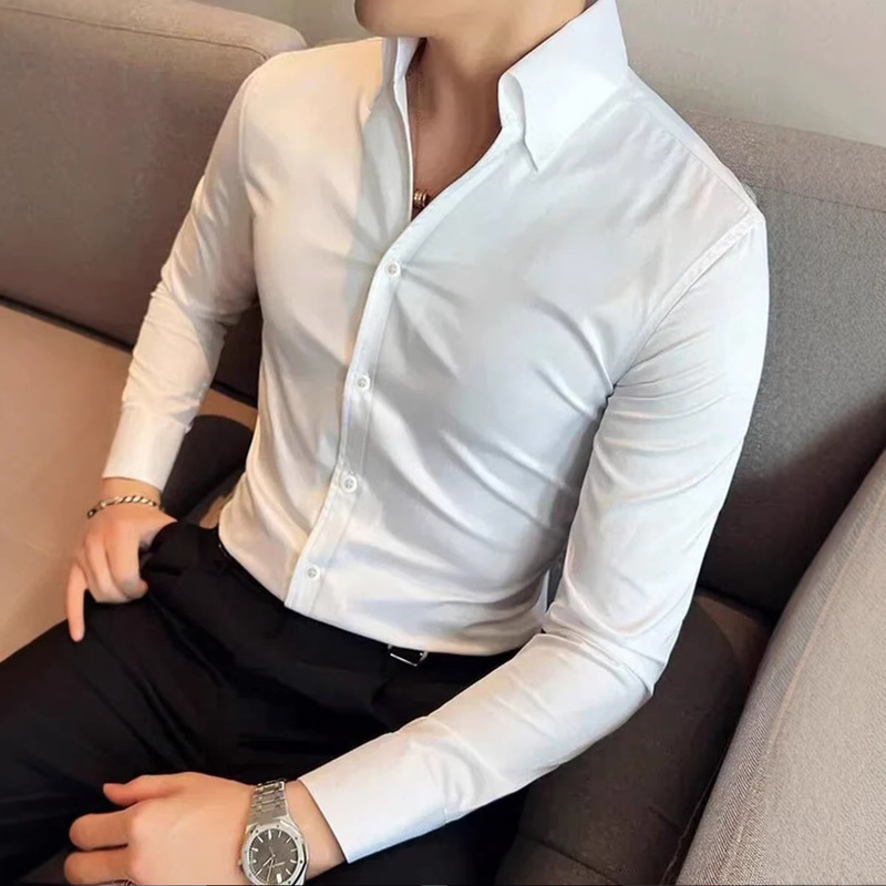 Cross-Border Amazon Men's Business Shirts, Professional Work Wear, Summer Casual Shirts, Men's Long-Sleeved Shirts Cross-Border Amazon Men's Business Shirts, Professional Work Wear, Summer Casual Shirts, Men's Long-Sleeved Shirts
