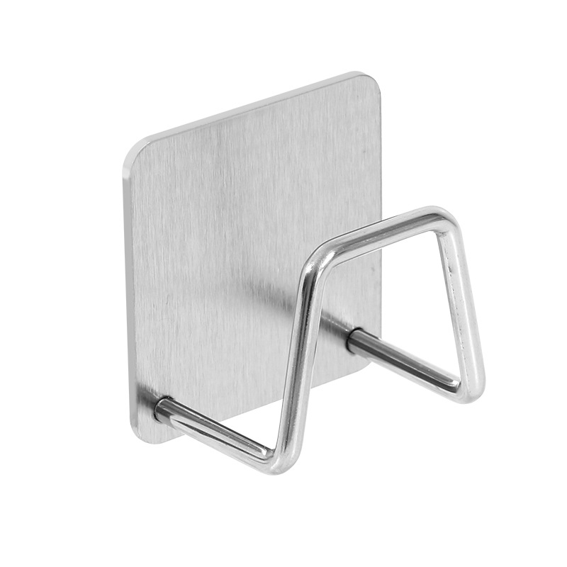 Stainless Steel Multi-Function Hook — Adhesive/Glue Mount, Compact 30 g, Home Storage Rack
