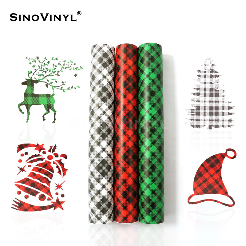 Xinlang Navidad Plaid pegatinas decorativas vacaciones festivo coche cuerpo pegatinas negro rojo Plaid publicidad letras papel instantáneas pegatinas