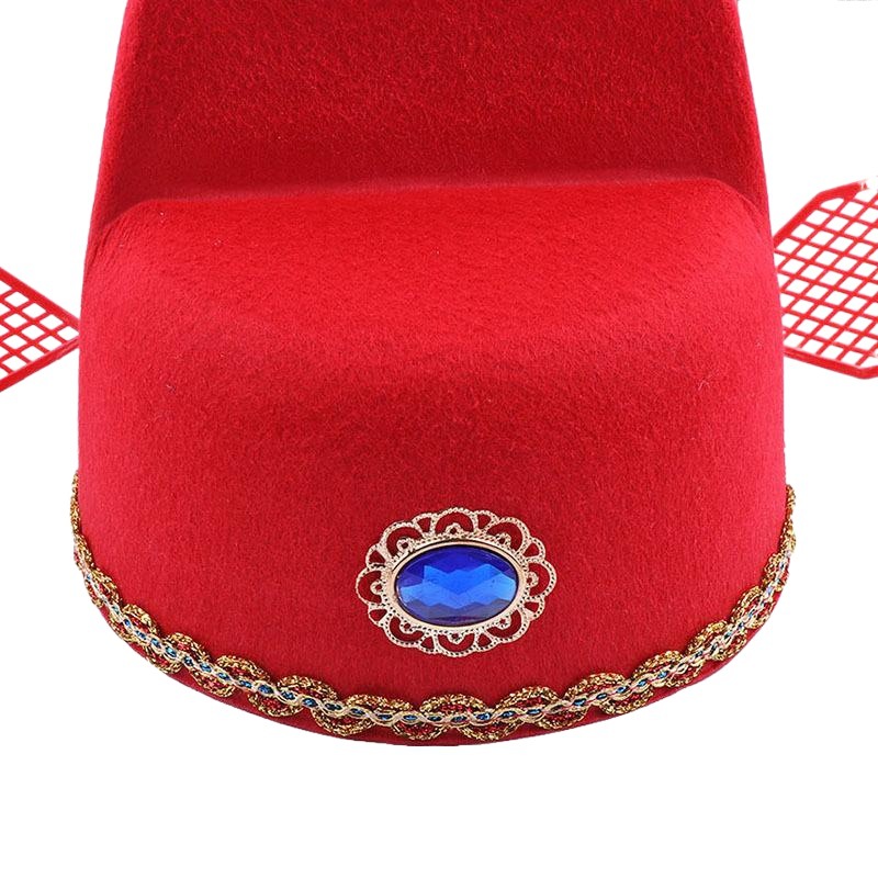 Sombreros oficiales de estilo antiguo para niños, sombreros oficiales de séptimo grado, sombreros de campeón para novios, sombreros del Dios de la Riqueza, sombreros rojos para fotografía.