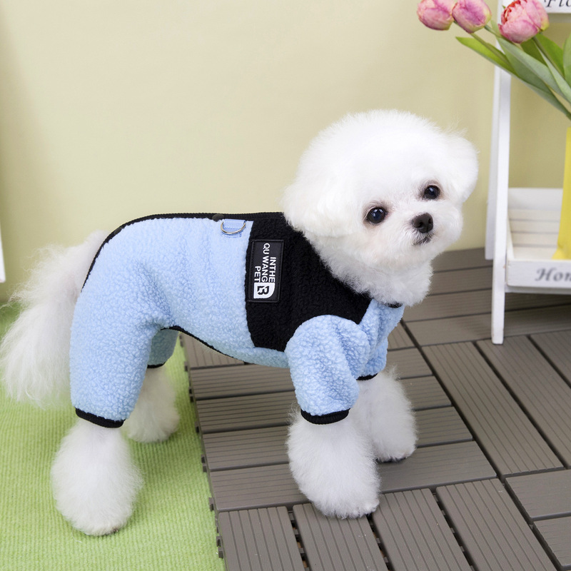 宠物服装小型犬狗衣服猫咪秋冬保暖舒适新款批发25羊羔绒四腿撞色|undefined