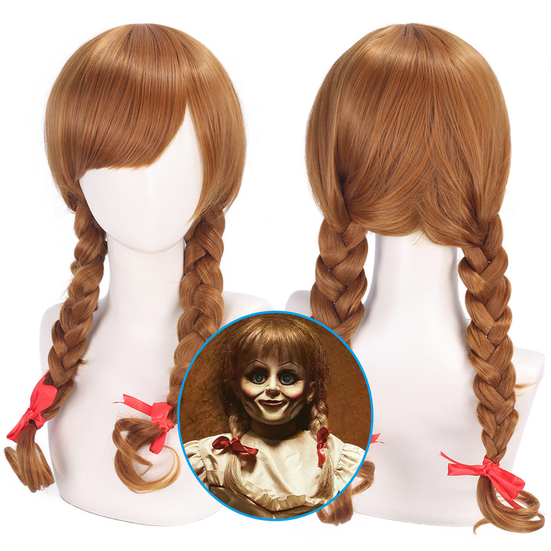 Main Santa Anna Bella Ghost Doll Anna Bell Ghost Doll Brown Double Braided Wig Cosplay Headgear