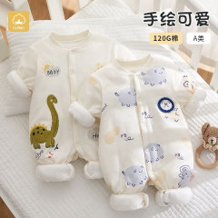 冬の綿の赤ちゃんの連体服を厚くして保温します。