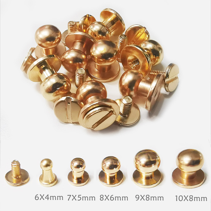 En stock al por mayor varias especificaciones DIY remache Heshang cabeza redonda pezón nail zapatos de equipaje accesorios suministro directo fábrica