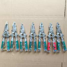 25年电工专用工具带测电分线绕线压线钳子折叠电工钳多功能剥线钳