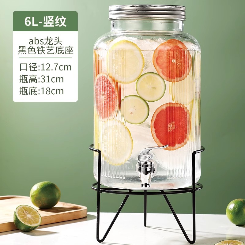 En nombre del barril de Cola, barril de bebida de cerveza, barril de vino de barman, barril de té de frutas con grifo, barril de jugo, contenedor, botella de vidrio