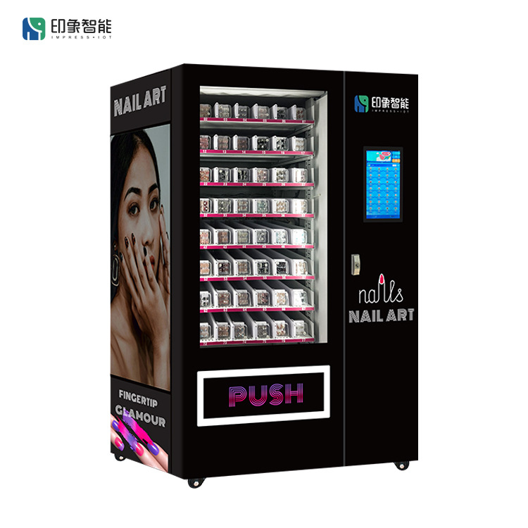 Fabricante fuente de belleza maquillaje belleza pestañas usar uñas máquina expendedora 24 horas en el refrigerador máquina expendedora no tripulada