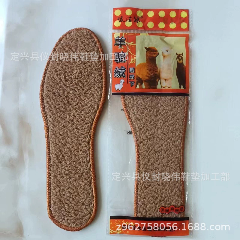 Зимние теплые стельки с имитацией альпаки мужские и женские дышащие флисовые стельки из теплого хлопка оптом удобные спортивные стельки