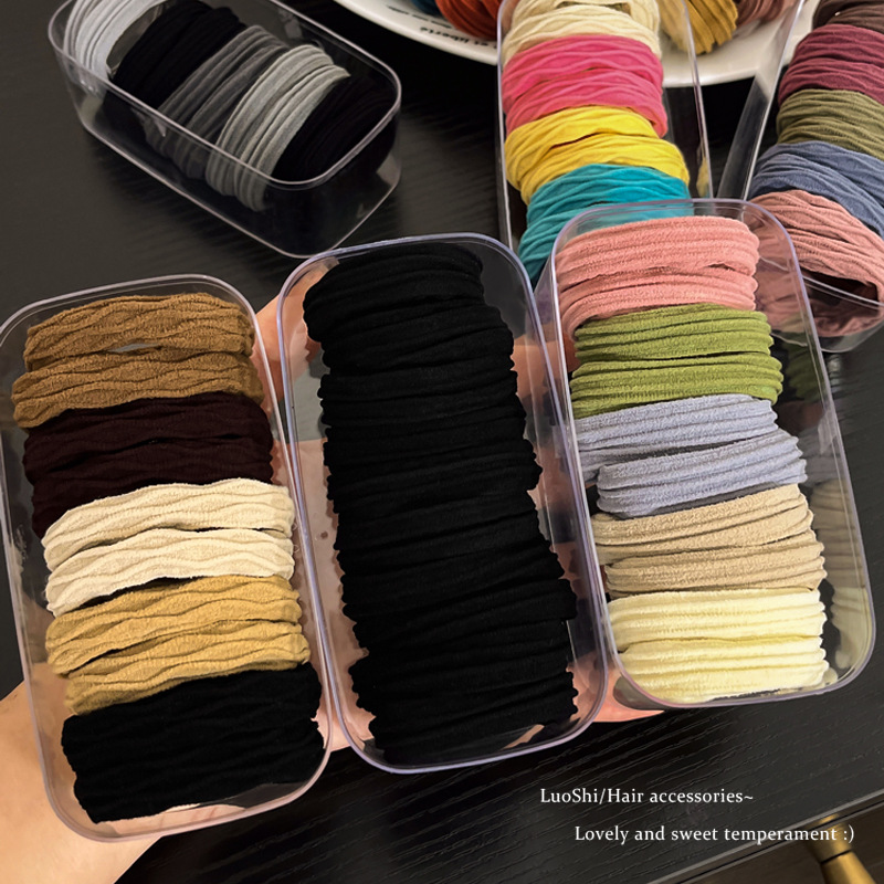 Otoño e invierno, Maillard, lazo para el cabello sin costuras para niños, accesorios para el cabello de cola de caballo de alta calidad, alta elasticidad, no daña el cabello, cuerda para la cabeza de goma