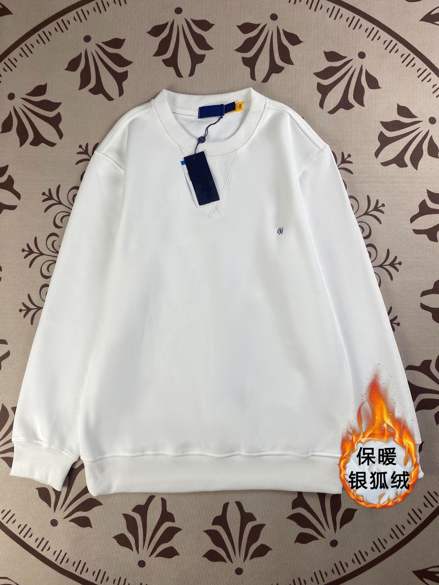 2245---후리스 스웨트셔츠-화이트