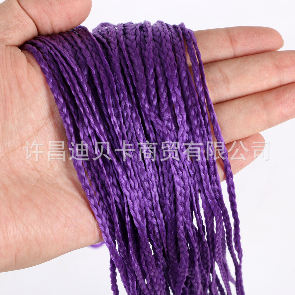 Europa y los Estados Unidos transfronterizos delgados trenzas de tres hebras zizi recto zizi rollo trenzas crochet caja trenzas ganchillo peluca