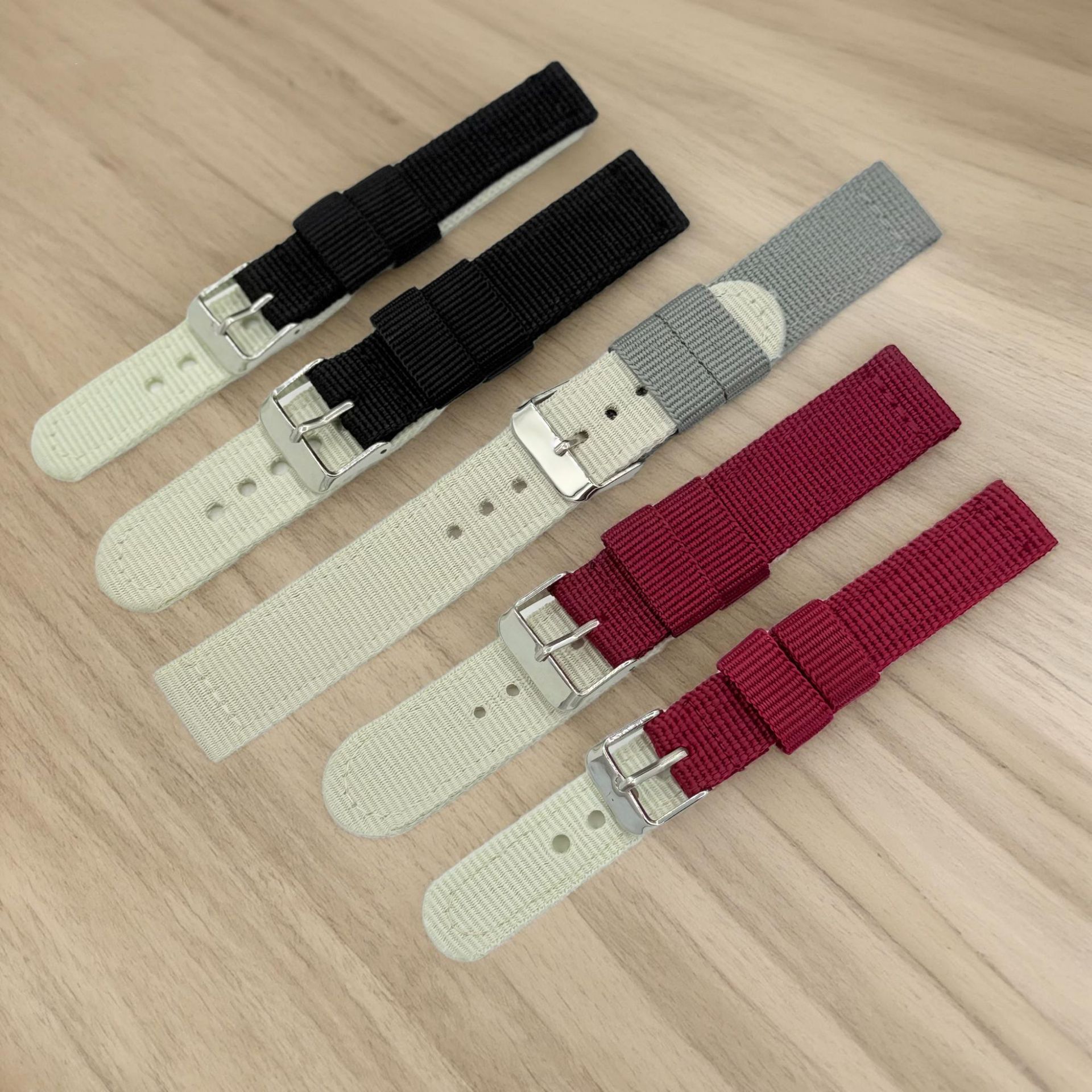 Nylon Woven Color Matching Youth Series Watch Strap Student Nylon Strap Soft Plaid Strap 14 18 20mm