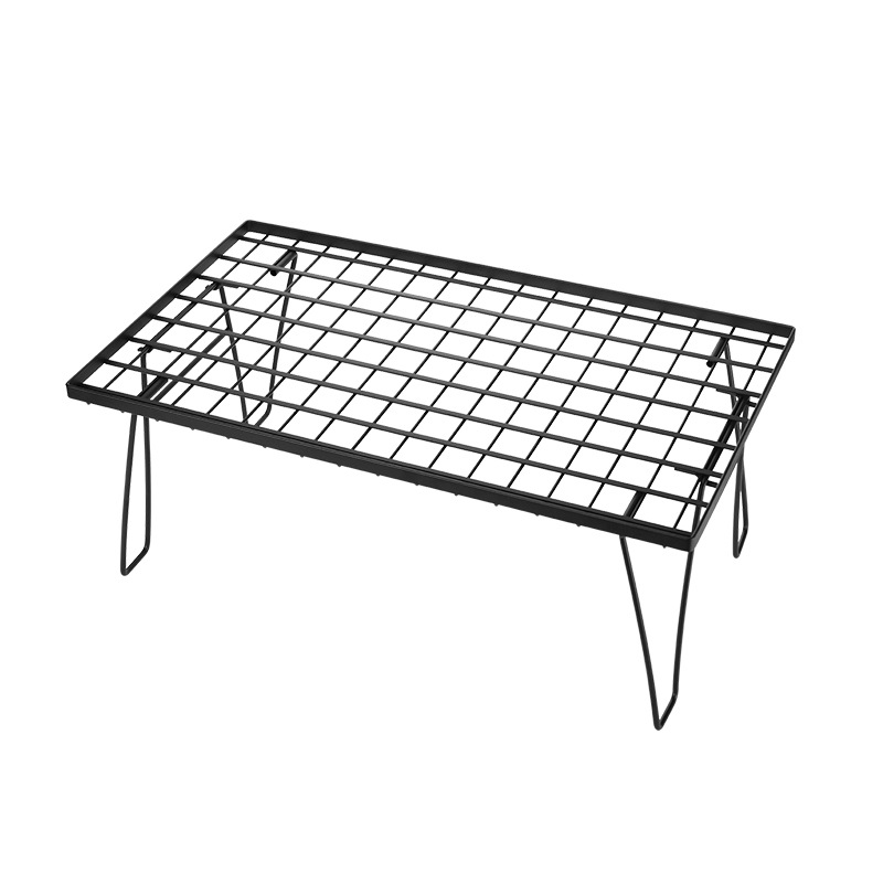 Portable Folding Iron Wire Mesh BBQ Table 4