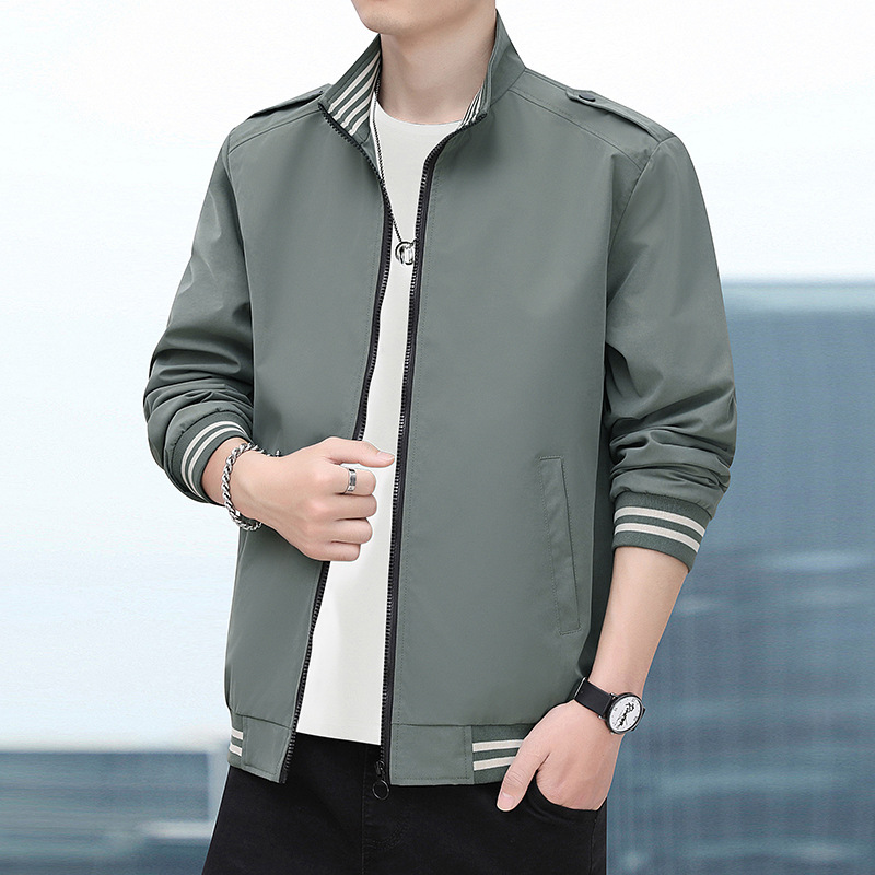 Chaqueta transfronteriza de Amazon hombre primavera y otoño ropa deportiva casual juvenil abrigo de cuello alto chaqueta tendencia de comercio exterior ropa de hombre