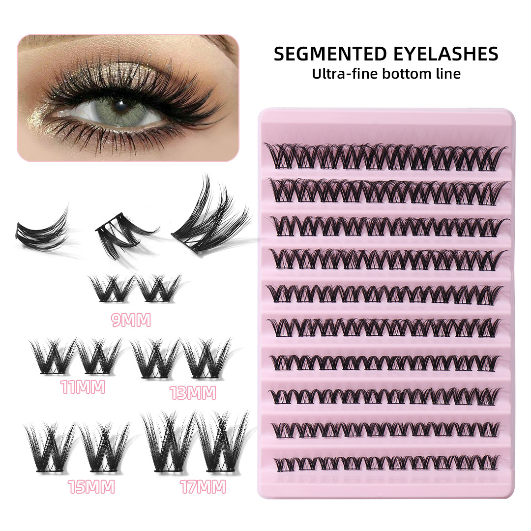 New  single cluster natural large capacity eyelashes, segmented hair, daily DIY grafting eyelashes_voghion.com