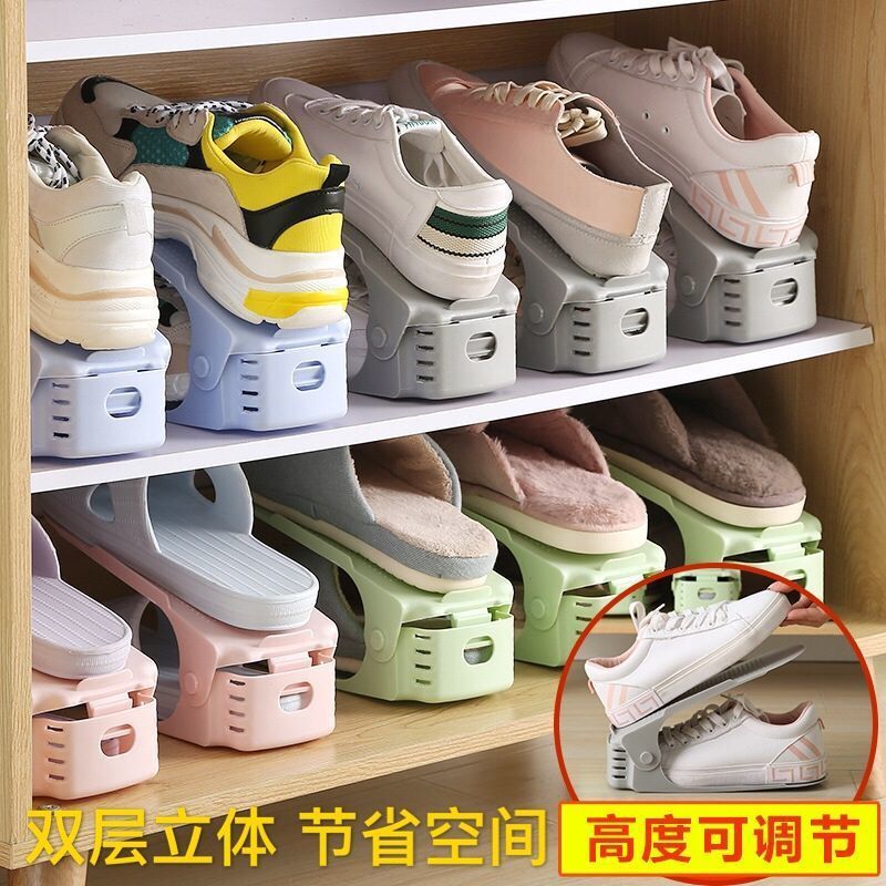 두꺼운 신발 보관 조정 가능한 신발 캐비닛 랙 통합 새로운 플라스틱 신발 구멍 가정용 신발 보관
