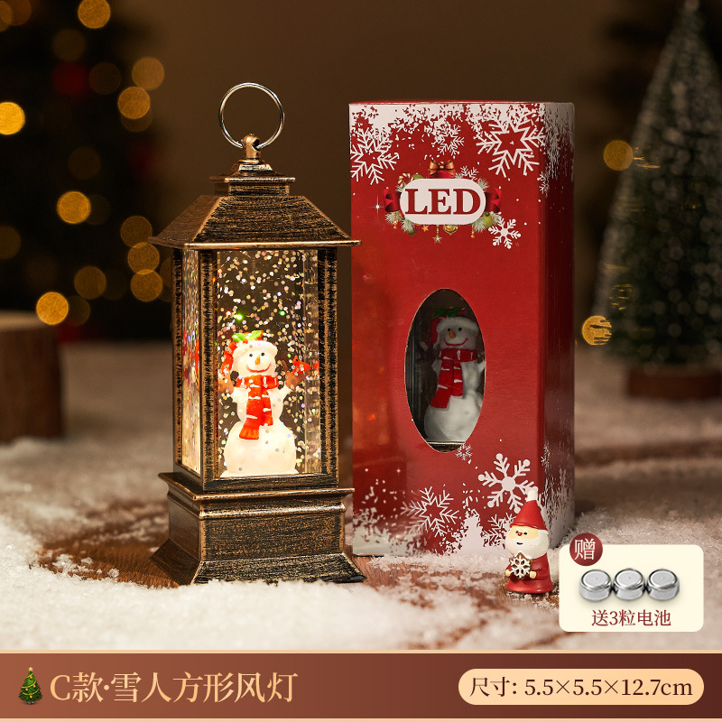Regalos de Navidad para niños regalos de árbol de Navidad decoraciones de luces nocturnas ornamentaciones bolas de cristal 2025 nuevas niñas