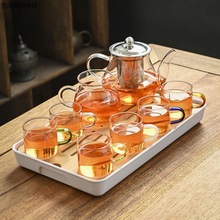 玻璃茶具套装耐高温家用透明加厚泡茶杯茶壶过滤红茶泡茶器杯厂家