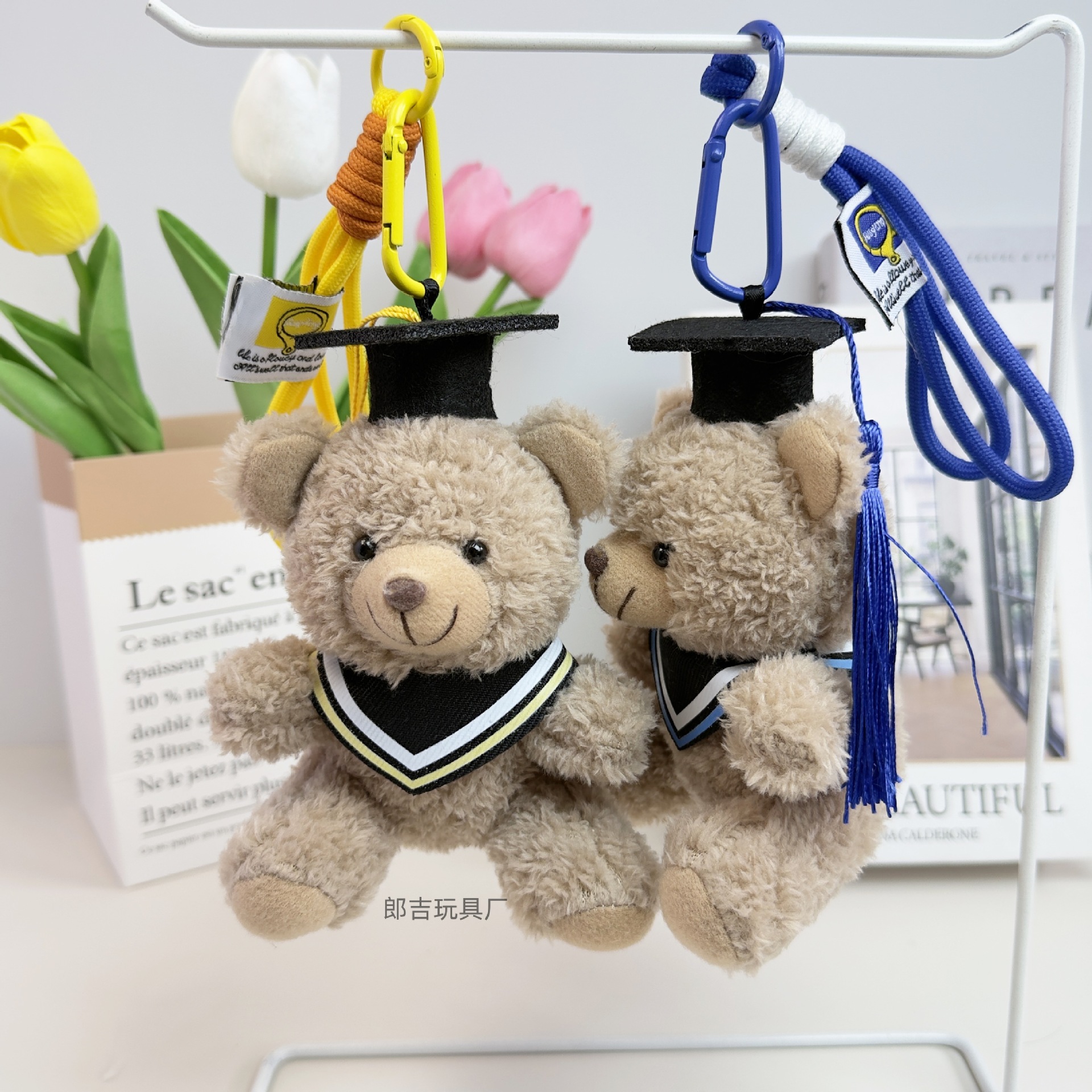 Temporada de graduación oso Teddy Teddy Teddy Teddy sombrero doctor uniformes de regalos impresa logotipo escolar