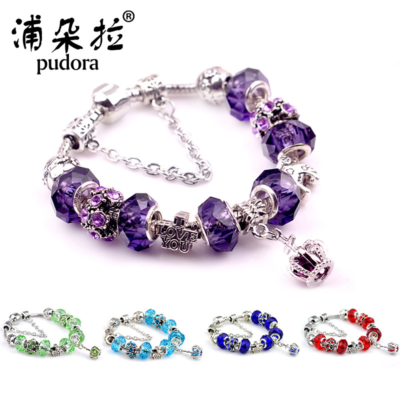Purple retro crystal bracelet