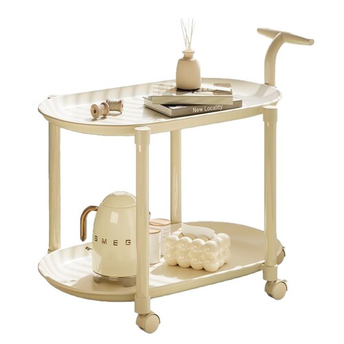 Cream Style Sofa Side Table Family Use Mobile Bedside Cabinet Storage Bed Room Balcony Mini Table Small Apartment Coffee Table