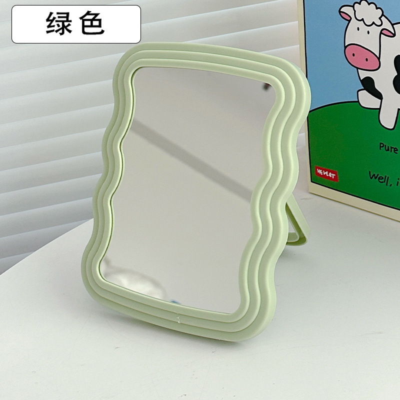Espejo de maquillaje lindo portátil plegable tocador para el hogar escritorio escritorio simple y ligero espejo de dormitorio de estudiantes de lujo