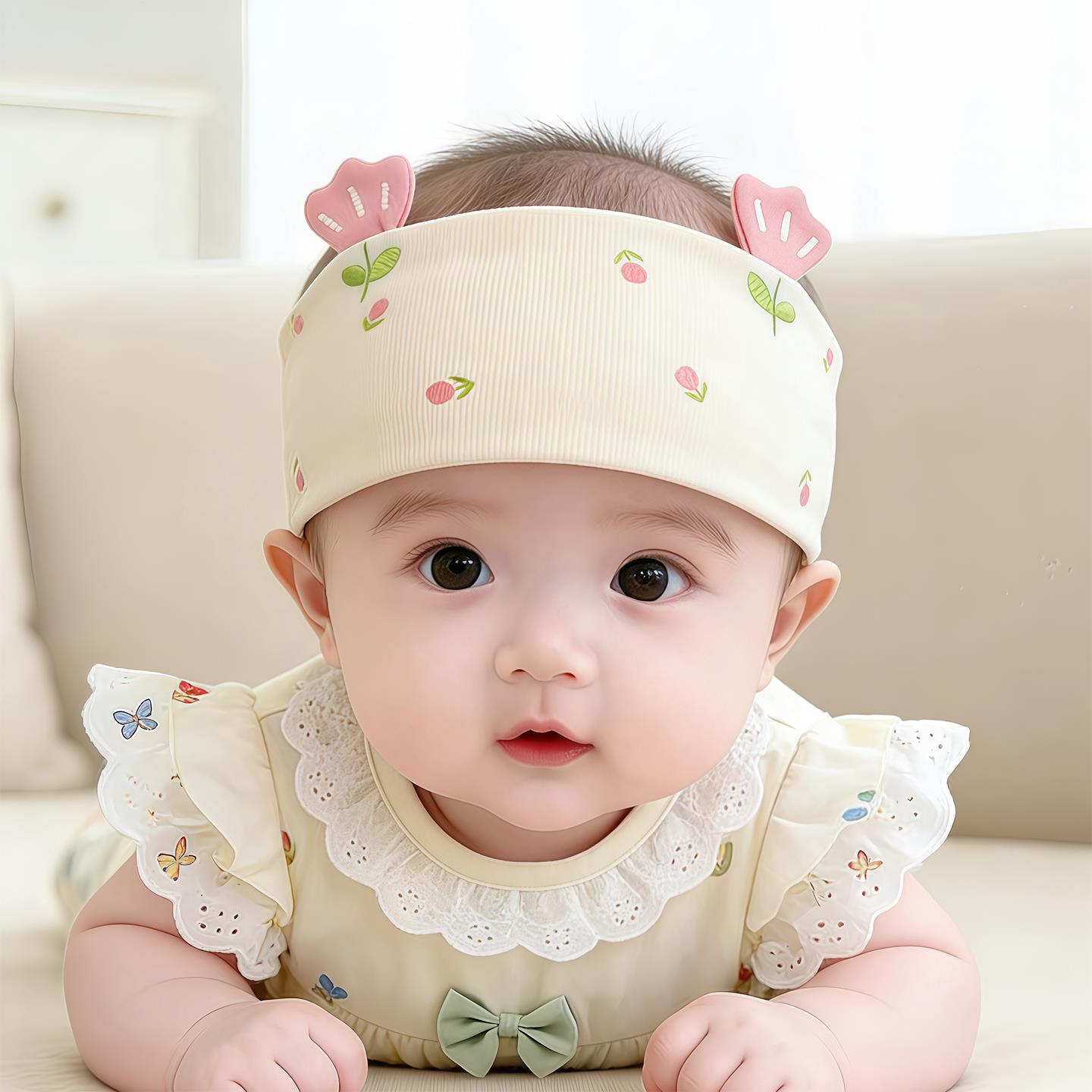 Newborn Hat Summer Thin Fontanelle Door Air Conditioner Home Hat Female Infant Small Month Old Empty Top Tire Cap_voghion.com