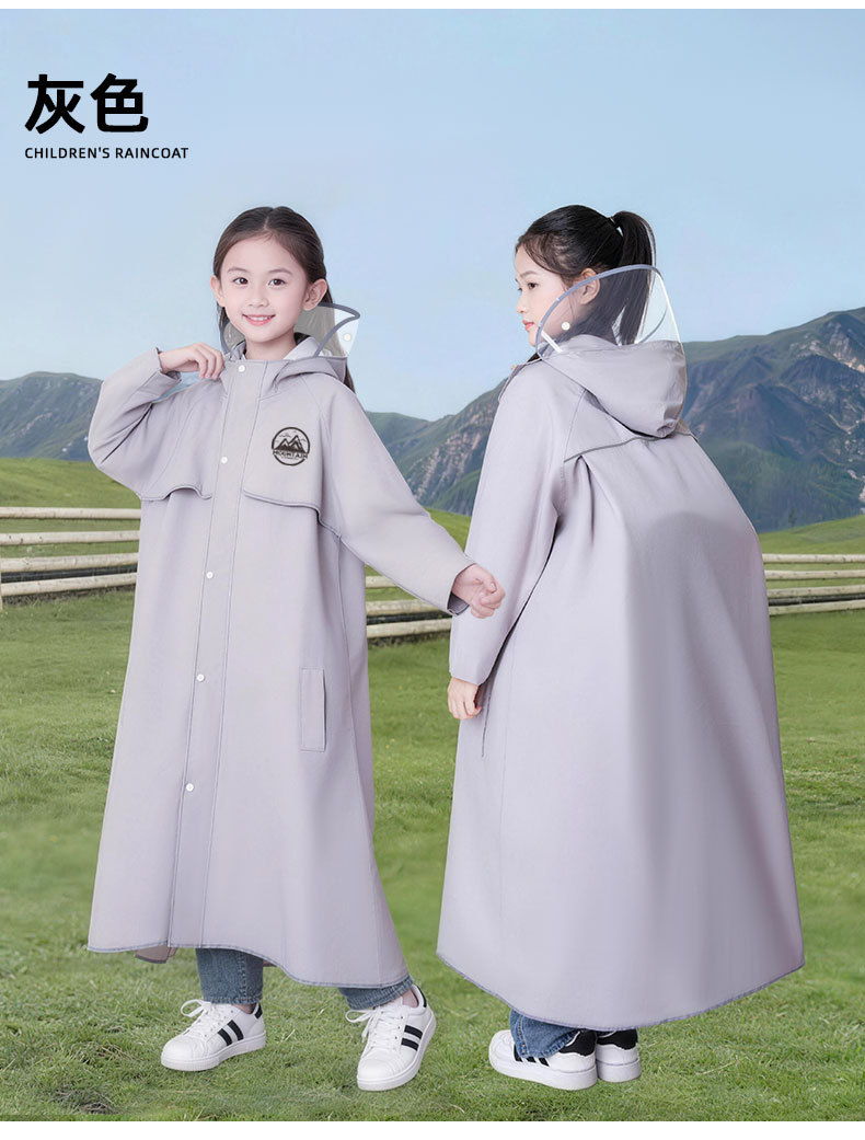 Kids raincoat, long length for cycling and school
