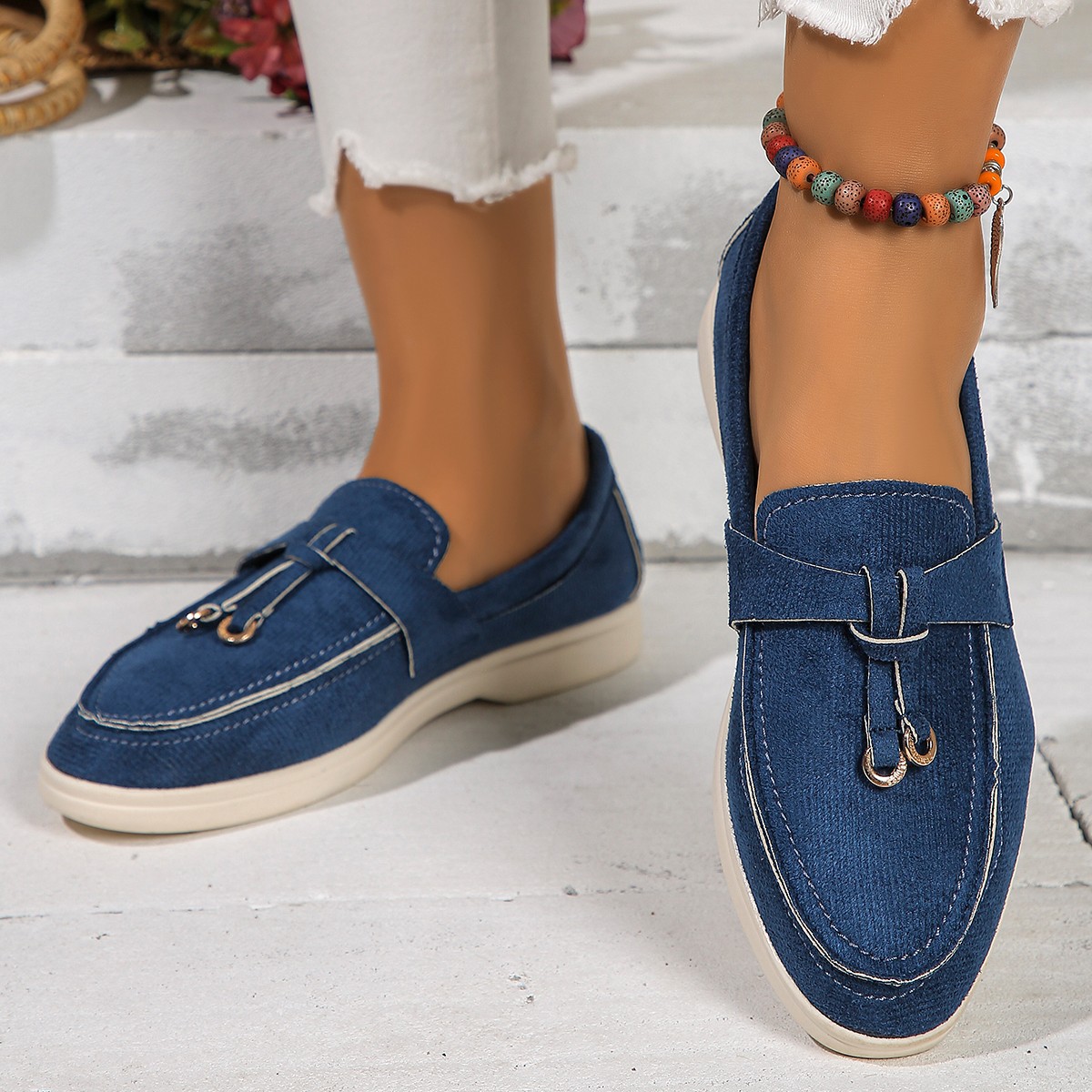 Women's Shoes suede flat soled large size low top single shoes _voghion.com
