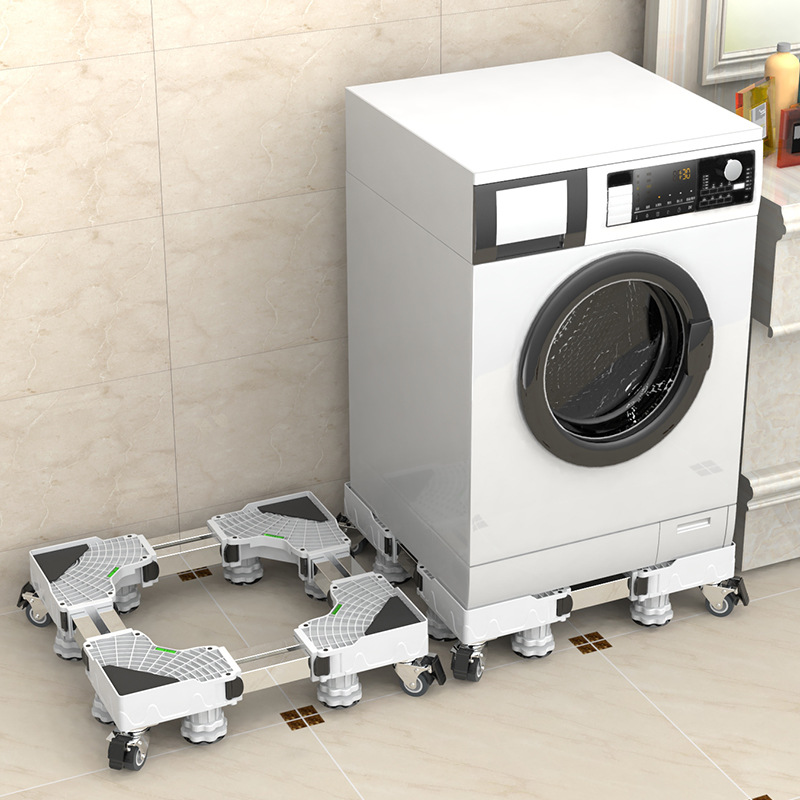Base de la lavadora Rack de almacenamiento universal Soporte de rodillo Haier Refrigerador Soporte de rueda universal móvil Almohadilla Estante de pierna alta
