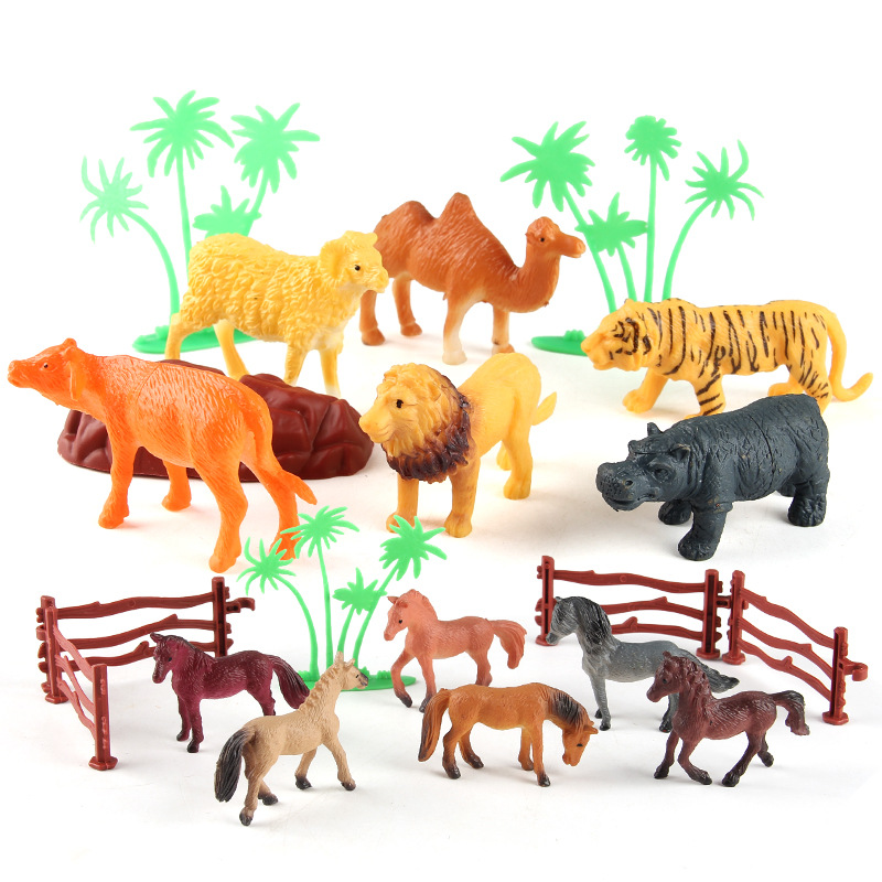 Exportación transfronteriza simulación granja de aves de corral modelo traje Pecker Gallo ganso pato decoración de escritorio modelo de juguete