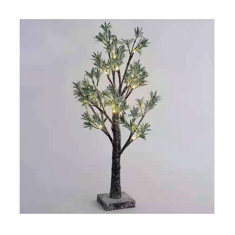 ins圣诞节日罗汉树装饰灯 仿真橡果树灯暖光发光树LED景观灯批发