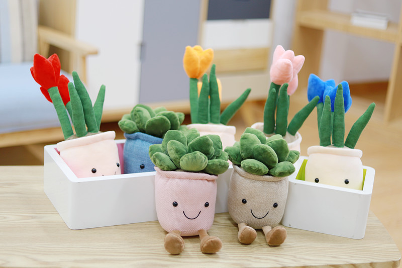 88g Weight Stuffed Animals & Plush Toys Toys Type 1 Piece Quantity PP cotton Material Potted Plant Pattern Children Unisex Gender Cute Style Children Unisex Potted Plant PP Cotton Stuffed Animals & Plush Toys 6