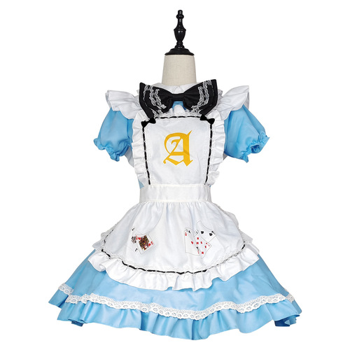 New Japanese anime cos costume Alice in Wonderland series poker maid costume cosplay costume