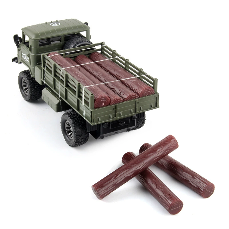 Радиоуправляемый военный грузовик (Sitong JC20) — USB‑зарядка, LED‑фары, рифлёные резиновые шины