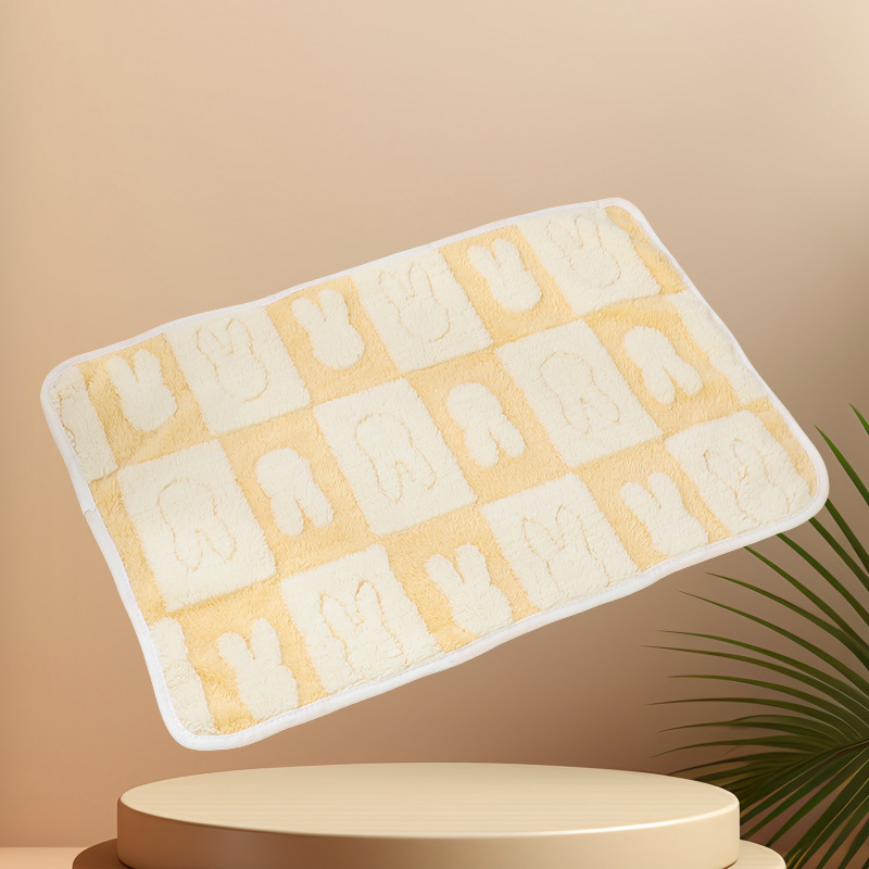 Manta para mascotas transfronteriza de invierno, felpa de doble cara, estera para mascotas, manta para perros en forma de conejo, manta súper suave