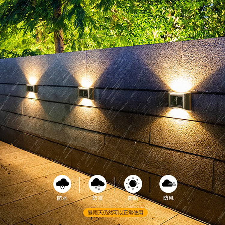 LED solar lights, outdoor courtyard decorative uplighting street lights, solar courtyard lights, solar wall lights