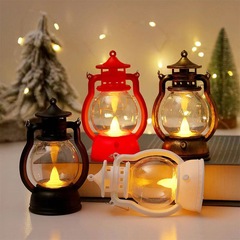 Retro style lantern small night light bedroom bedside lamp Instagram camping unplugged LED decorative accent Christmas atmosphere light
