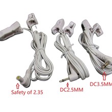 1.2米长 DC2.5MM/DC3.5MM/安规2.35MM 耳夹电极线/耳夹尾巴线