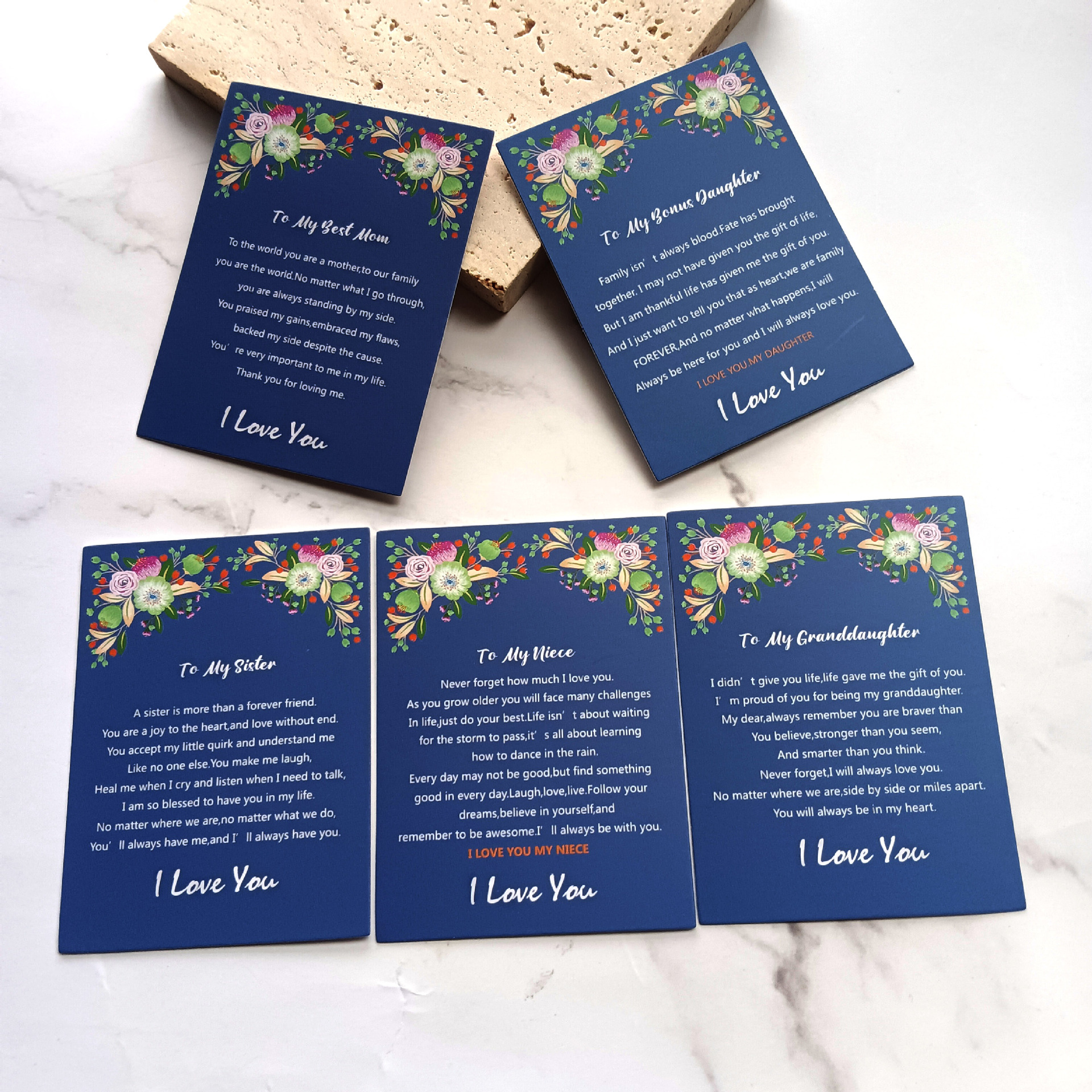 跨境英文TO My Sister Mom母亲节饰品卡纸批欧美手链饰品包装卡片